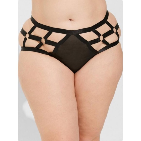 TORRID NWT Overt Strappy Mesh Hipster Panty - Picture 1 of 5